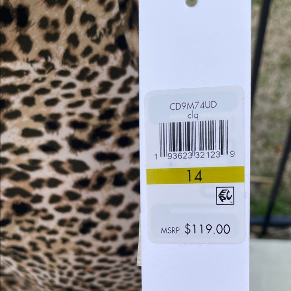 Calvin Klein Leopard Print Midi Dress - Picture 3 of 11